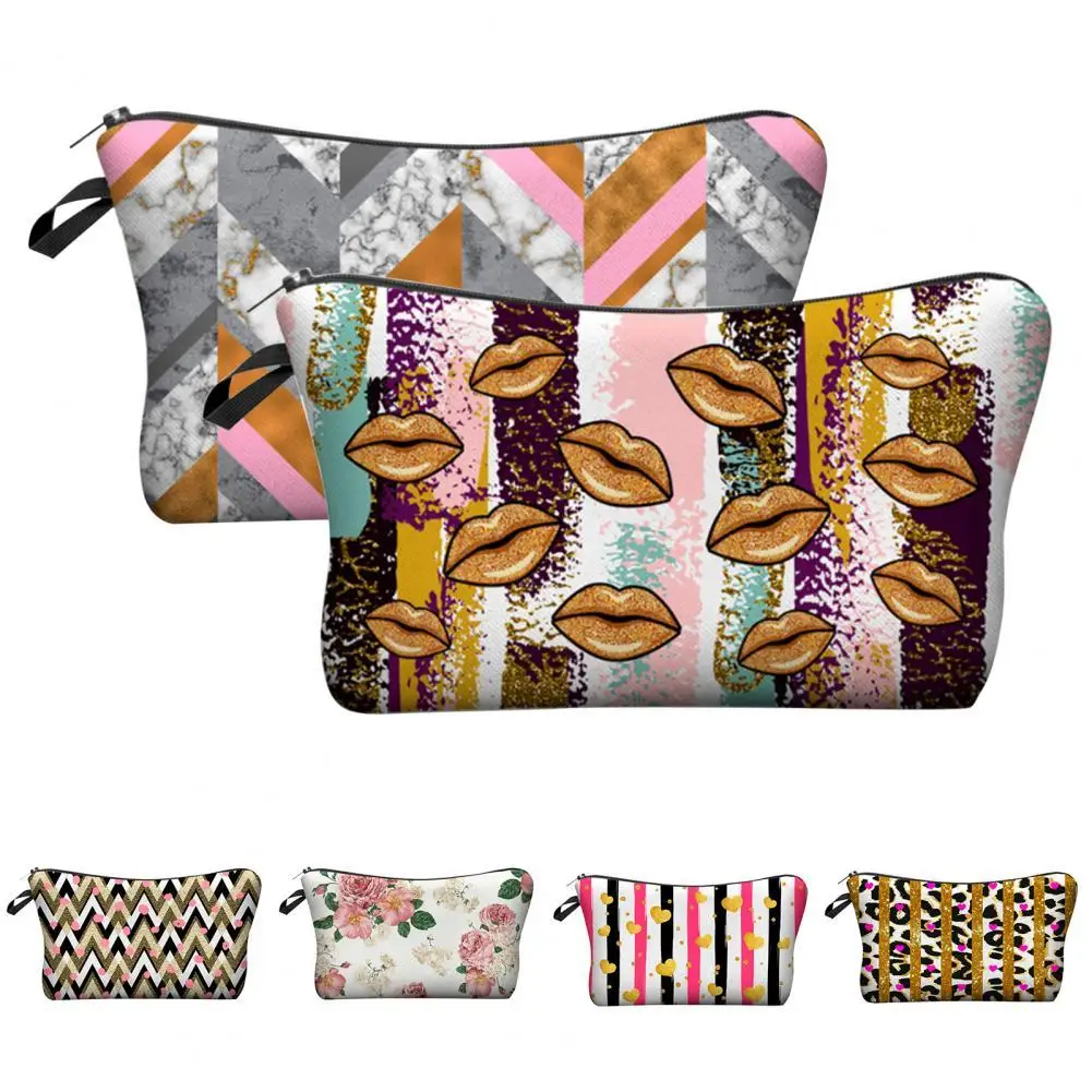 

Women's Cosmetic Bags Large Capacity Vintage Cute Lip Print Beauty Bag Multifunction Organizer Water Resistant Bag for Work