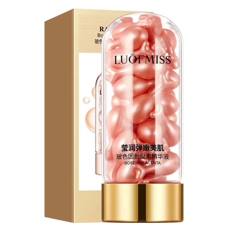 

30pcs Anti-Aging serum capsule Hyaluronic Acid Placenta face serum Female Essence Moisturizing serum facial Repair skin care