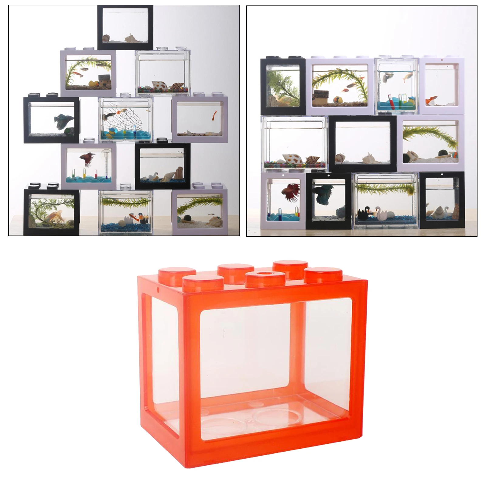 

Mini Tank, Desktop Micro-Landscape Tank, Aquarium Kit, Stackable