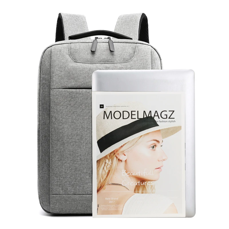 Рюкзак мужской/женский с USB-зарядкой деловой вместительный ранец для компьютера