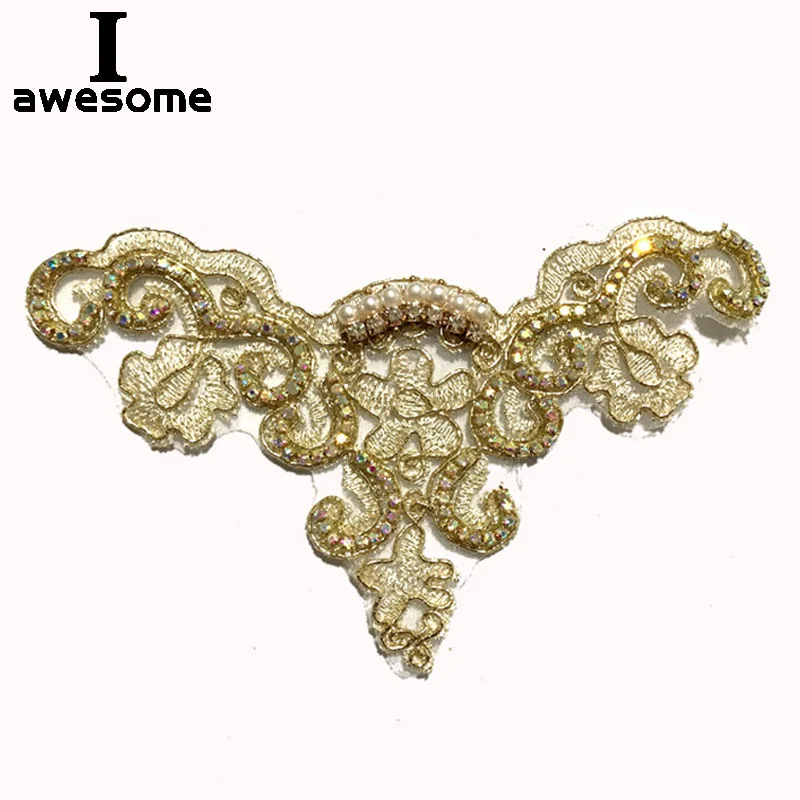 

Gold Rhinestone DIY Bridal Wedding Party Shoes Accessories For High Heels Sandals Boots Flats Shoe Decorations Shoe's flower