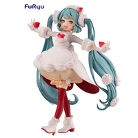 in stock furyu miku sweet sweets strawberry anime figure hatsune miku 17cm action figure model exquisite box collectible toys