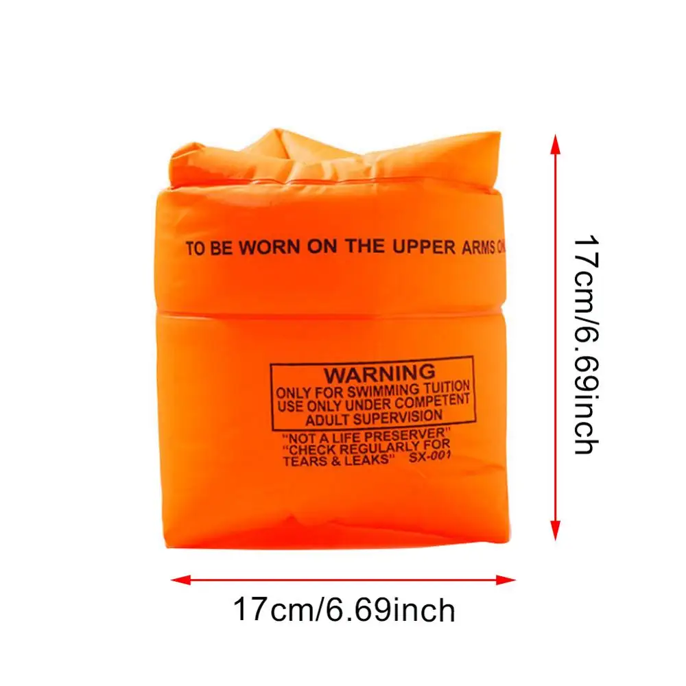 

1 Pair Of Swimming Floating Drainage Sleeves Adult Children Roller Linen Pvc Thickened Water Sleeves Beginner Swimming Artifact