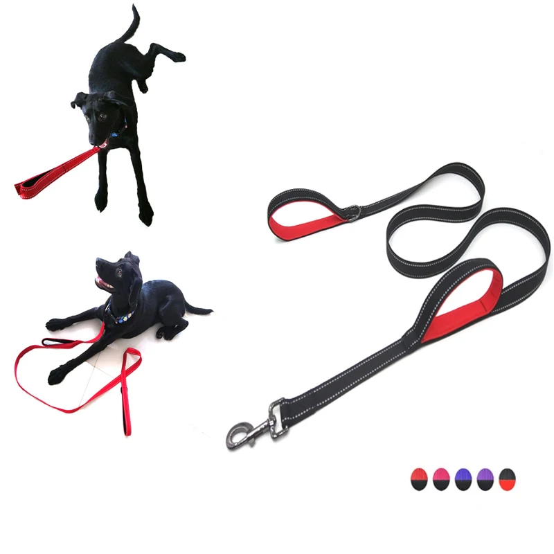 

Поводок для бега с двумя ручками, амортизирующий растягивающийся регулируемый, светоотражающий, сшиваемый, для собак