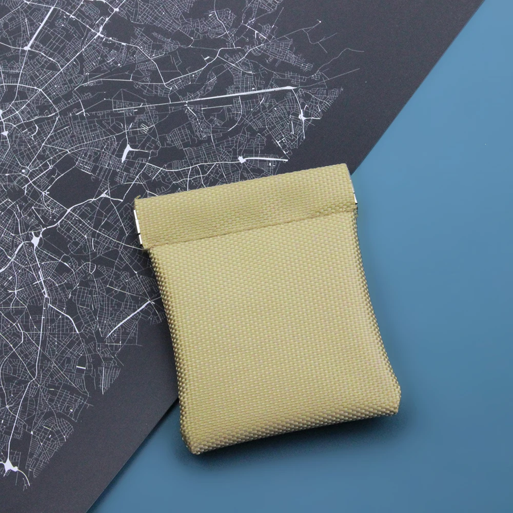 Кошелек с металлической оправой для монет женский и мужской короткий мини