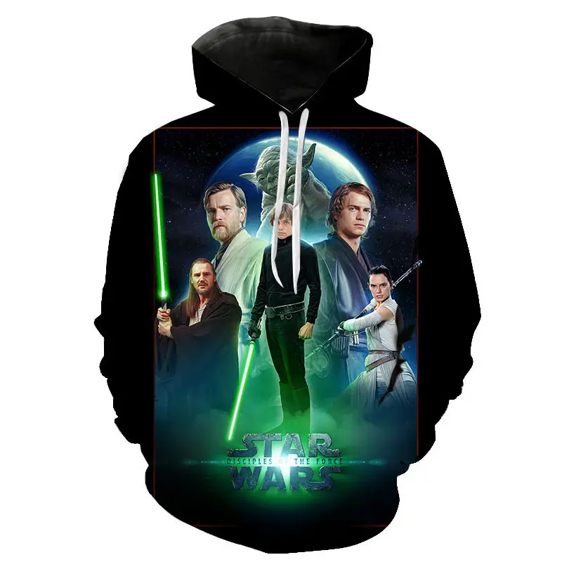 Новинка 2020 года толстовки star Wars для мужчин женщин и детей крутые свитшоты с 3D