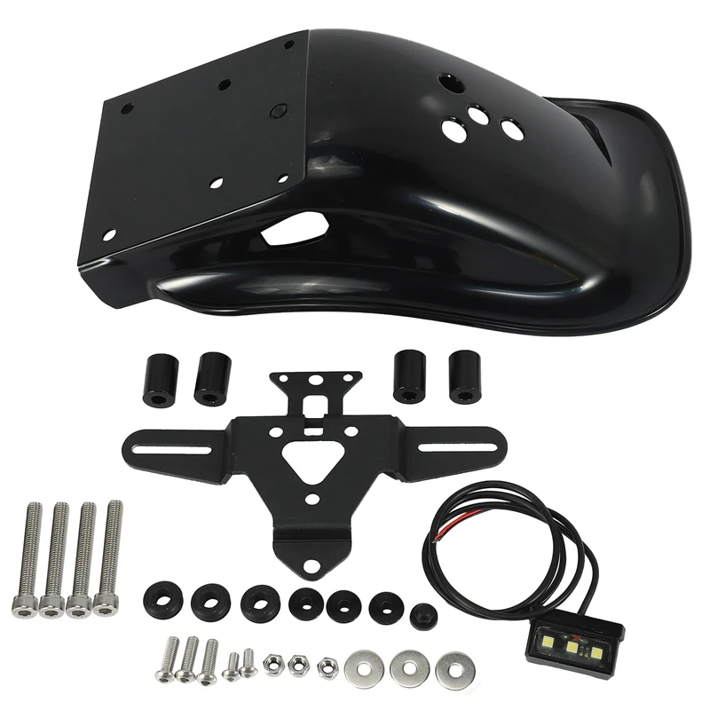 

Motorcycle Rear Tire Hugger Mudguard Splash Guard License Plate Frame for Kawasaki Z900RS 2018-2020