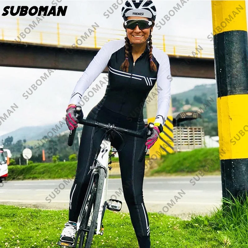 

2021 SUBOMAN, длинный трикотажный костюм для велоспорта, женский комбинезон для триатлона, одежда на заказ, женская одежда для дорожного и горног...