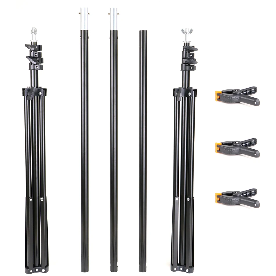 Professional 2*2m Photography Backdrop Stand Backet Background Frame Support System Stands For Studio With 3 Clamps | Электроника