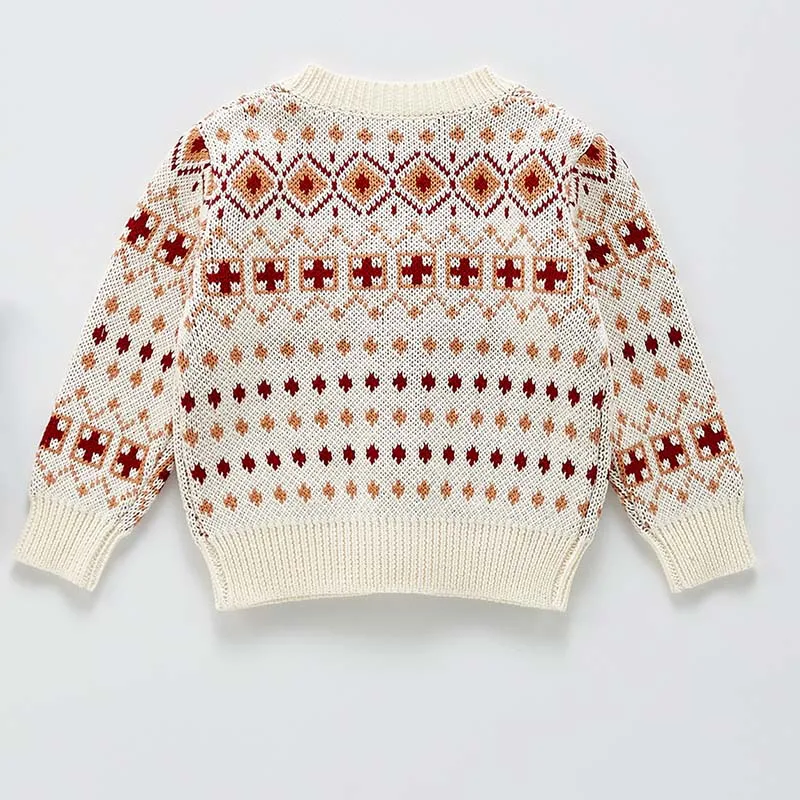 

Autumn baby Girls Clothes Knitted Cardigan Sweater Infants Children Jacquard Sweater Baby Girl knit Jacket Coat