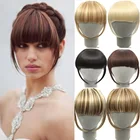 SHANGKE синтетическая челка с зажимом для волос, челка для наращивания волос, термостойкая искусственная челка, 8 цветов