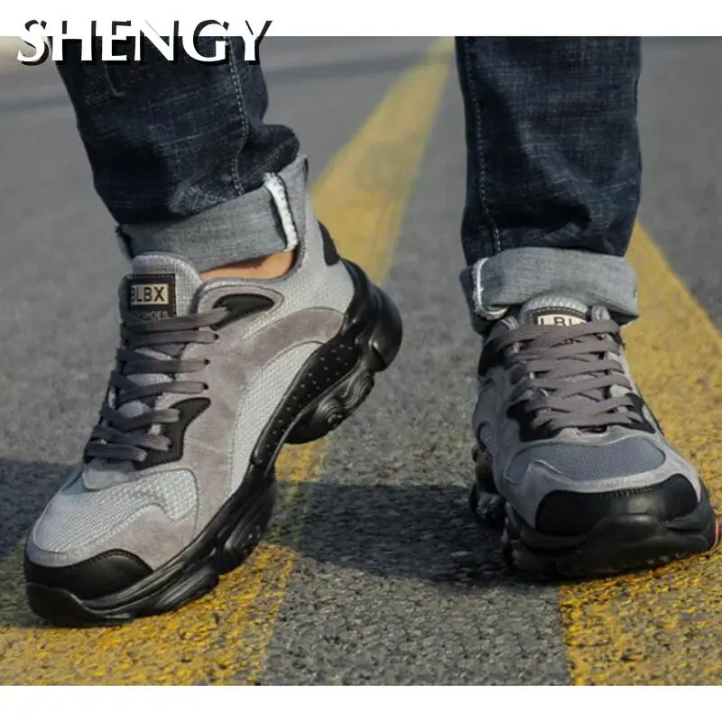 Мужские кроссовки со стальным носком легкая дышащая Нескользящая защитная обувь