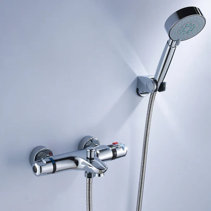 Wall Thermostatic Bath Shower Mixer Brass Bathroom Faucet Control Valve Tap | Обустройство дома