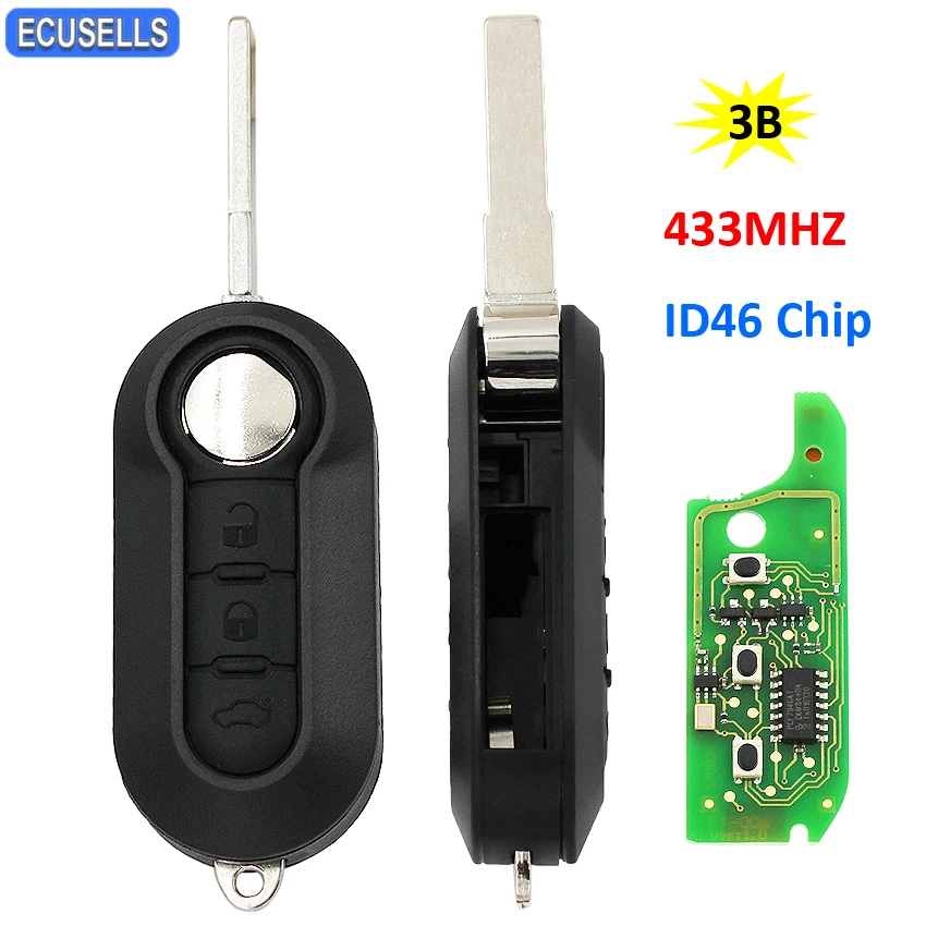 Новый Сменный 3 кнопочный раскладной умный Автомобильный ключ складной