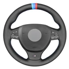 Черная искусственная кожа Чехол рулевого колеса автомобиля для BMW 5 серии 520i 528i F10 F11 F07 2009-2017 M5 F10 2011-2013