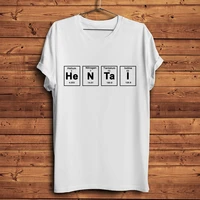 elements periodic table style hentai printed funny t shirt homme short geek t shirt men white casual tshirt unisex streetwear