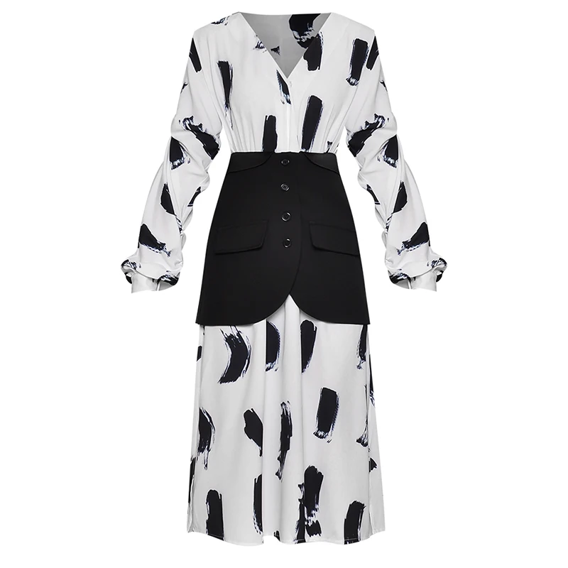 Высокое качество новейшая мода 2019 дизайнерское подиумное платье женское миди с