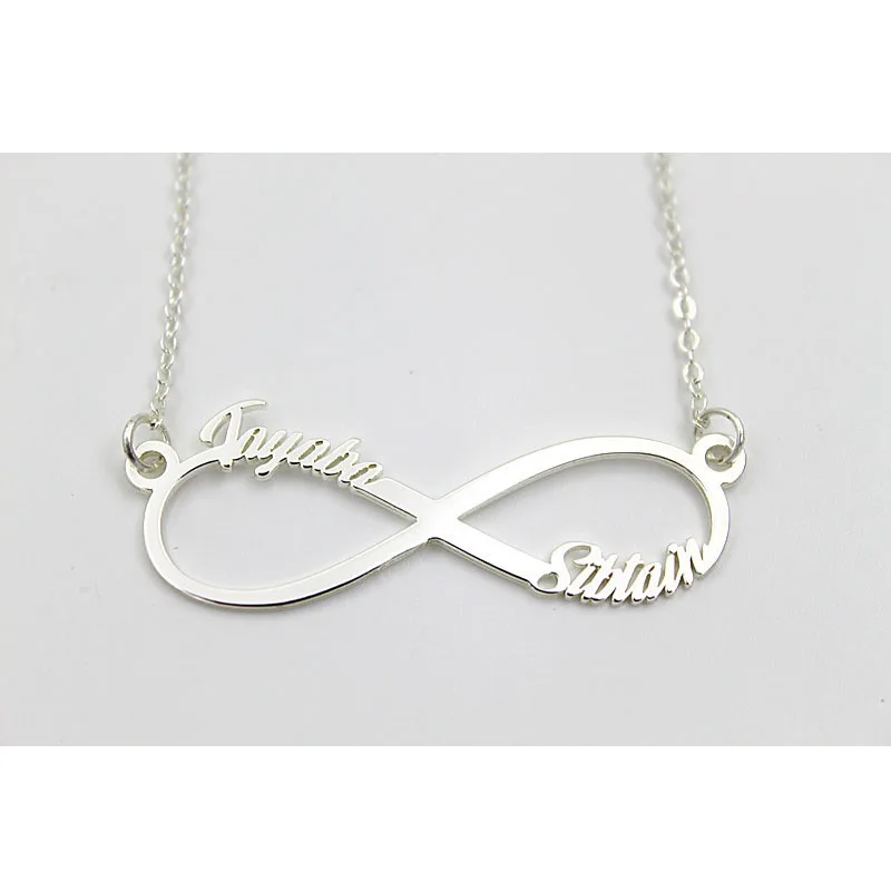 Женское ювелирное романтическое индивидуальное бесконечное ожерелье с именем