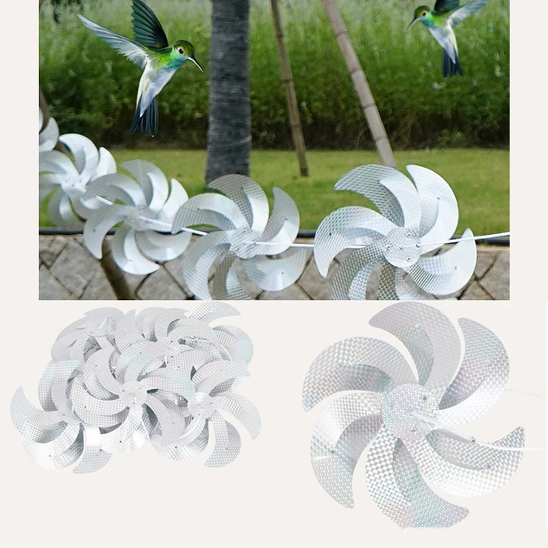 

Bird Repellent Windmill String Garden Decoration Reflective Bird Drive Scaring Belt For Garden Yard