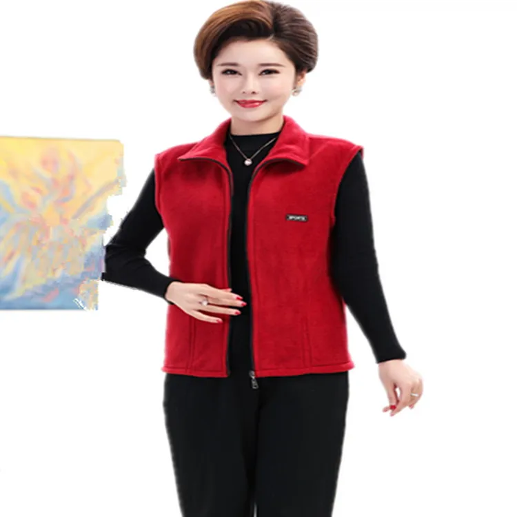 Новинка 2019 Женские флисовые жилеты осенние корейские куртки без рукавов больших