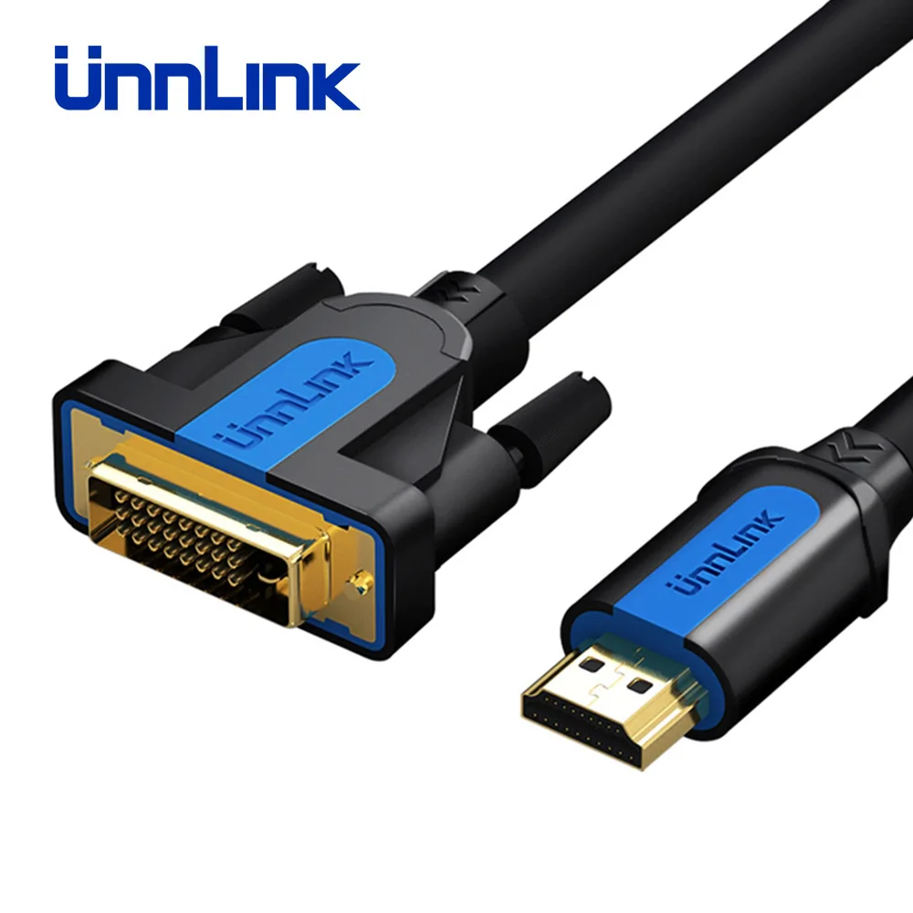 Unnlink HDMI к DVI DVI-D 24+ 1 pin кабель UHD 4K двунаправленный DVI к HDMI адаптер для проектора ТВ MI Box компьютер 3 м 5 м 8 м 15 м