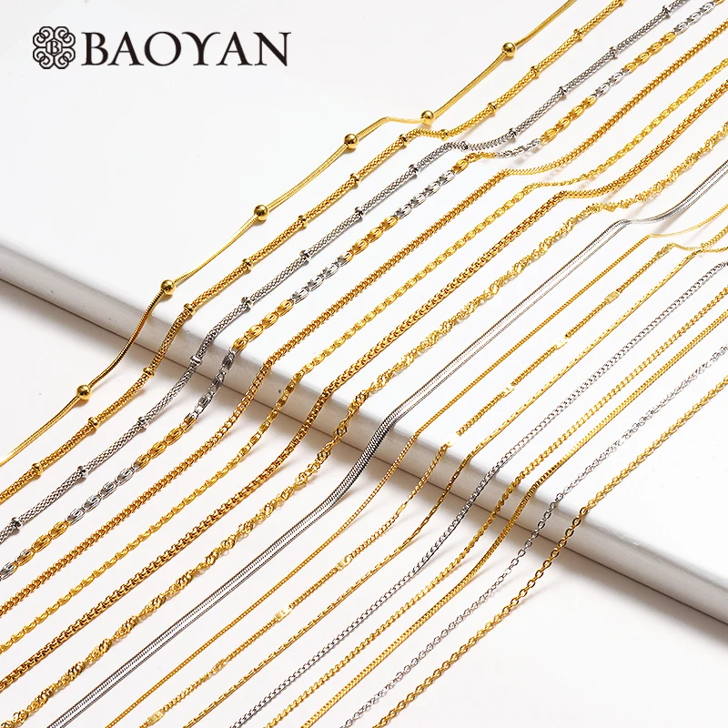 Baoyan Оптовые цепочки из нержавеющей стали 316L для изготовления ювелирных изделий