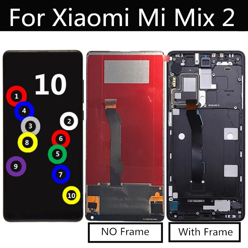 ЖК дисплей 5 99 дюйма для Xiaomi MI Mix 2 + сенсорный экран с рамкой дигитайзер в сборе