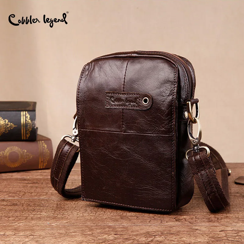 Винтажные мини сумки Cobbler Legend из натуральной кожи для мужчин многофункциональная