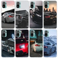 sports cars male men phone case for xiaomi redmi note 10s 9s 8t 11t 11 10 9 8 pro 9t 9a 9c 8a 7a 7 5 clear soft tpu back cover