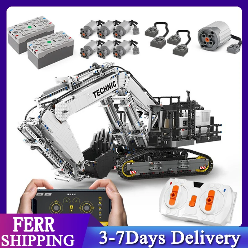 

2021 4416PCS Building Blocks MOC Technical truck Model The R-9800 KY Excavator Truck Bricks Kids Educational Toys Birthday Gifts