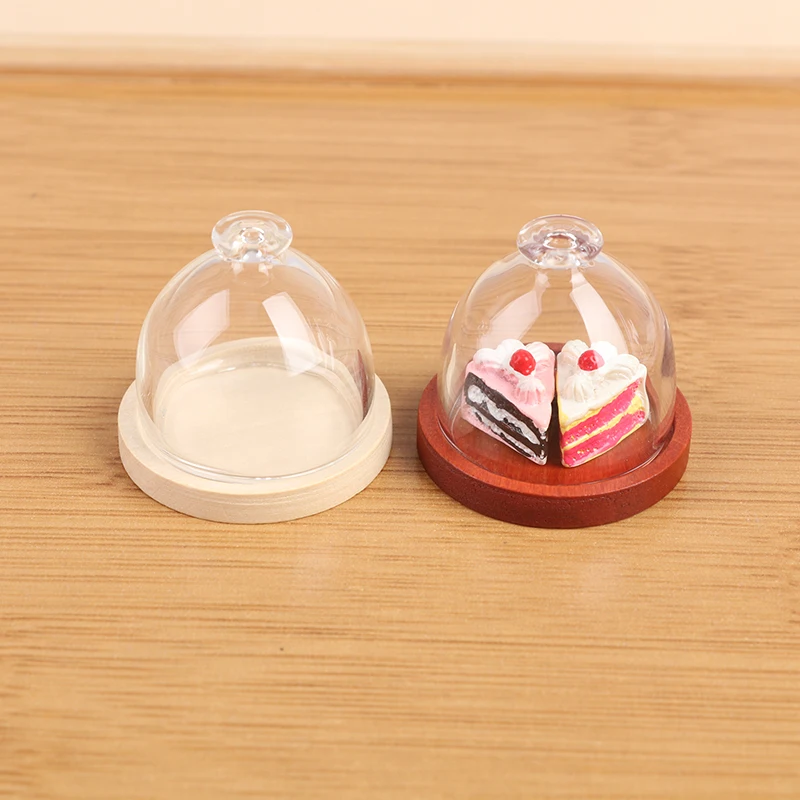 

1:12 Dollhouse Miniature Candy Jar Cake Cover Dessert Cover Fruit Tray Doll Toy Accessories