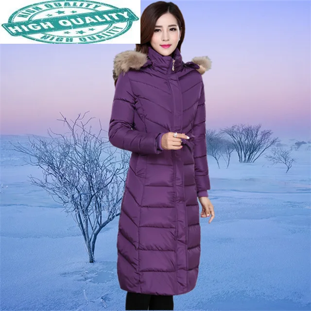 High Fashion Quality Plus Size Hooded Women's Winter Jacket Slim Warm Coat Female Down Cotton Woman Parkas Ropa Zjt327