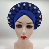 2020 new african auto gele aso oke headties muslim turban caps nigerian wedding gele ready to wear autogele head wraps