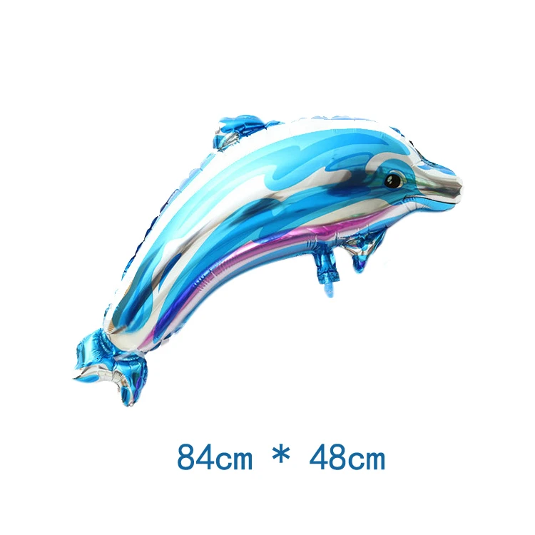 Blue Dolphin-1pc 8 шт./компл. Акула одноразовая посуда с графикой из мультиков морская животных бумажные тарелки и стаканы для дня рождения/Baby Shower украшения детский праздничный костюм поставки - Цвет: Blue Dolphin-1pc