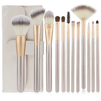 12 pcs creamy white makeup brush set cosmetic eyeshadow blending foundation powder eyebrow blush beauty make up brush tool