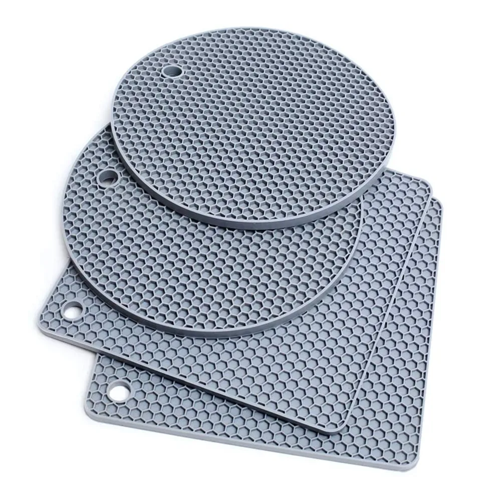 4 шт. Толстая силиконовая матовая подставка термостойкие держатели для горшков