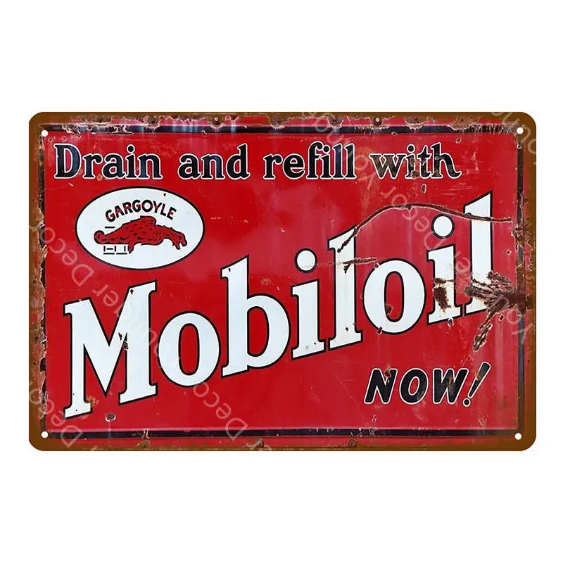 YD6601AI Amoco моторное масло декоративный металлический плакат мобильный масло знаки бензин настенные таблички Винтаж Гараж Декор Бар Паб человек пещера Carft YI-070 - Цвет: YD6601AI