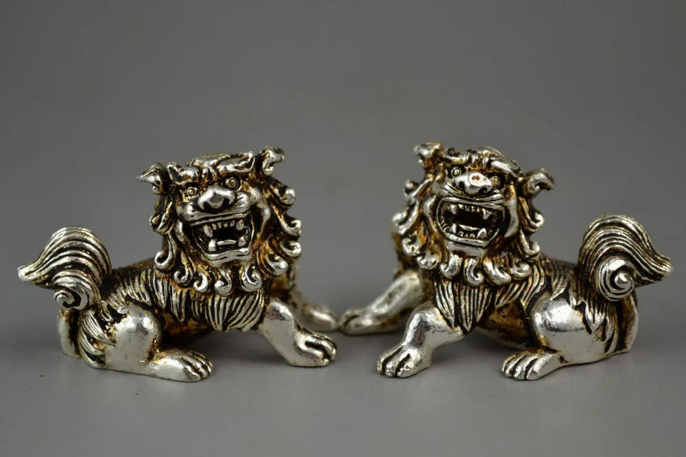 

Редкая фотография искусственная Резьба Экзорцизм пара Kylin элегантная Непревзойденная статуя