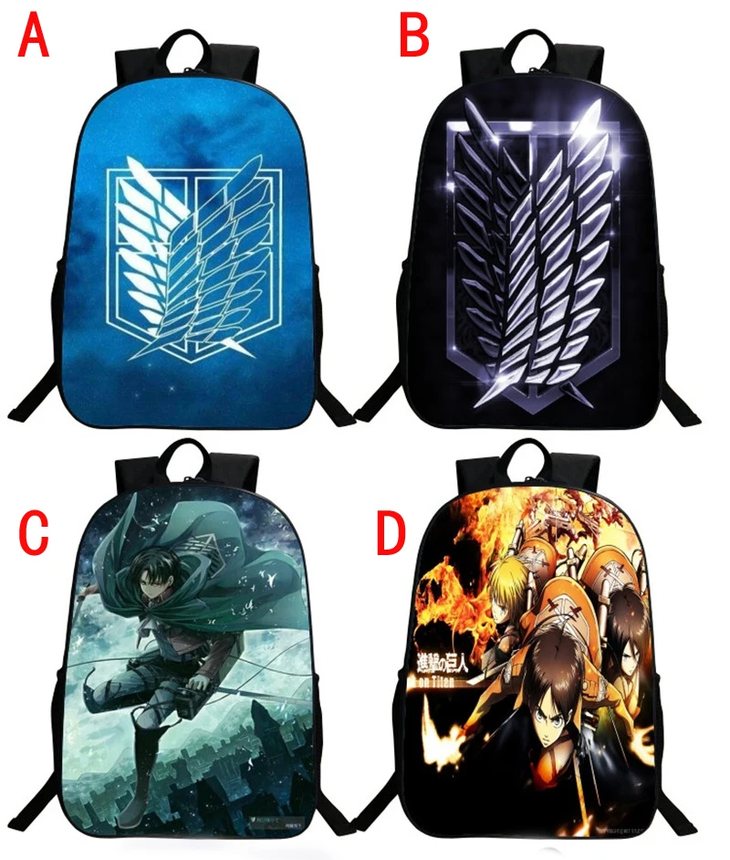 Детский школьный ранец с героями аниме атака на Титанов сумка для книг мальчиков