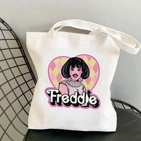 shopper superstar freddie mercury printed tote bag women harajuku shopper handbag girl shoulder shopping bag lady canvas bag