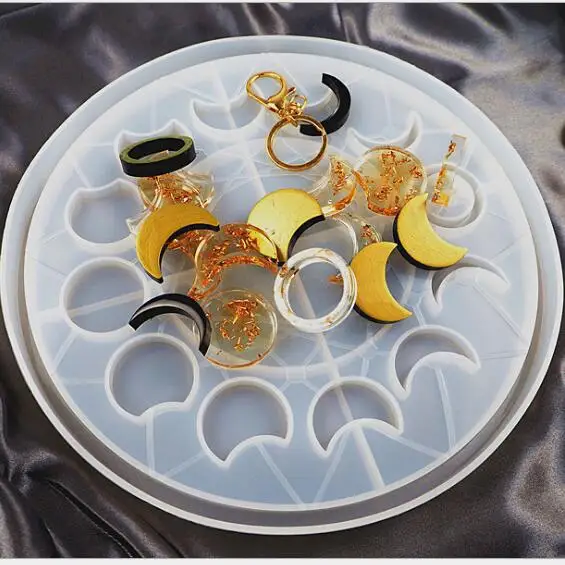 Прозрачная силиконовая форма из смолы декоративное ремесло DIY Солнечное лунное