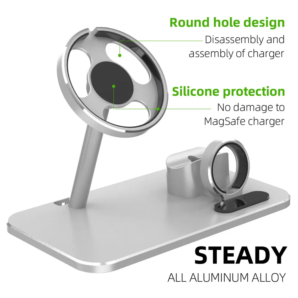 GTWIN Wireless Charge Stand Mobile Phone Fast Charging For iPhone 12 Pro Max  Airpods Pro iWatch Wireless Charge Station Holder