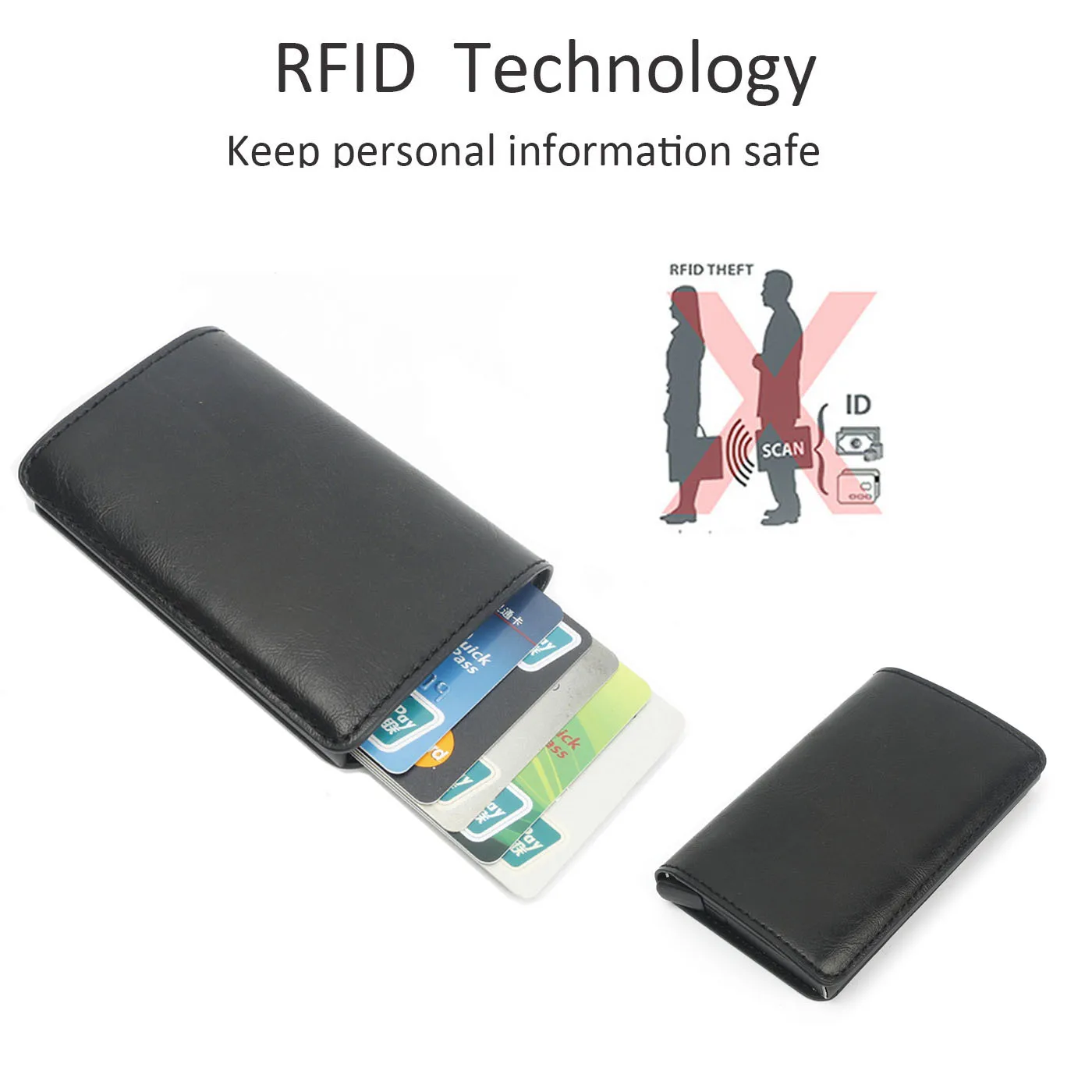 2019 модный держатель для кредитных карт мужчин и женщин металлический RFID