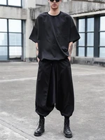 mens harem pants spring and autumn new yamamoto style singer hair stylist style japanese loose runway show big size down pants