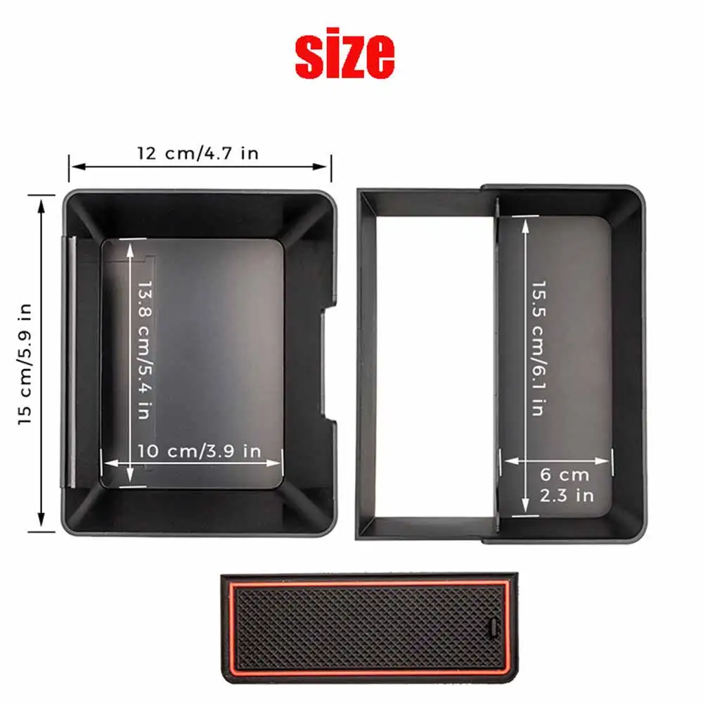 

Car Storage Box Double Layer Organizer Bin for Tesla Model 3/Y 2016-2020 Car Centre Console Garbage Rubbish Can Box