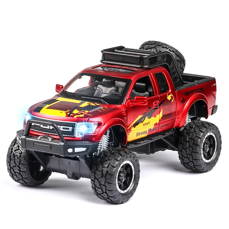 1:32 Ford Raptor F150 пикапа брелок для автомобильных ключей модель отступить литья под