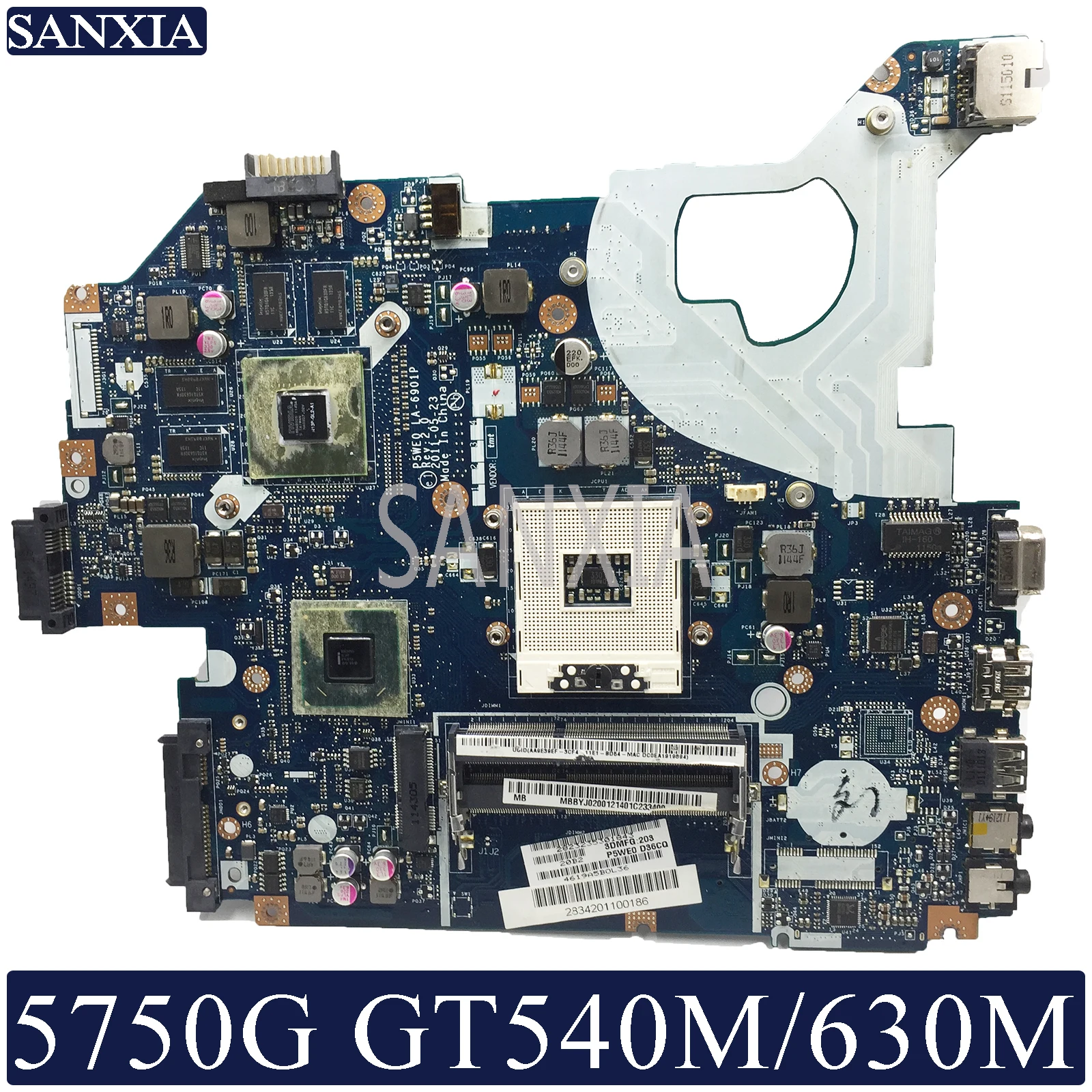 KEFU LA-6901P Laptop motherboard for Acer 5750G 5755G original mainboard GT540M/GT630M