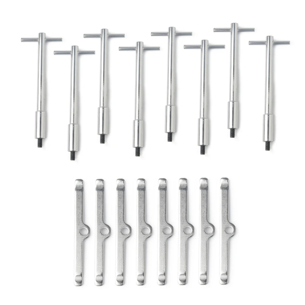 

For Chevy Chrome Tall T-Bar Valve Cover Hold Down Kit SBC 283 327 350 Bolts Tabs