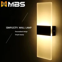 led wall lamp square bedroom lamp nordic bedside aisle living room background wall bedroom 6w simple style design lighting lamp