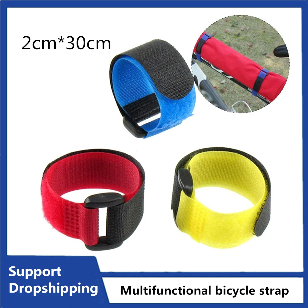 

Bicycle Fixing Strap Multi Functional 30cm Fixed Belt Magic Sticker Cycling Infator Bottle Bandage MTB Bike Supplies Accessorie